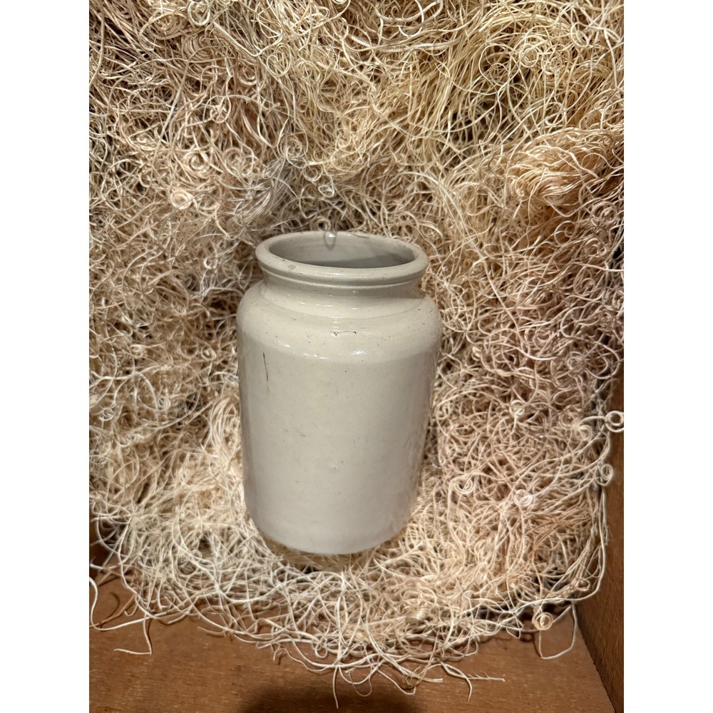 Antique GRAY & SONS Apothecary Jar Scotland ~1850s Farmhouse Ironstone Stoneware